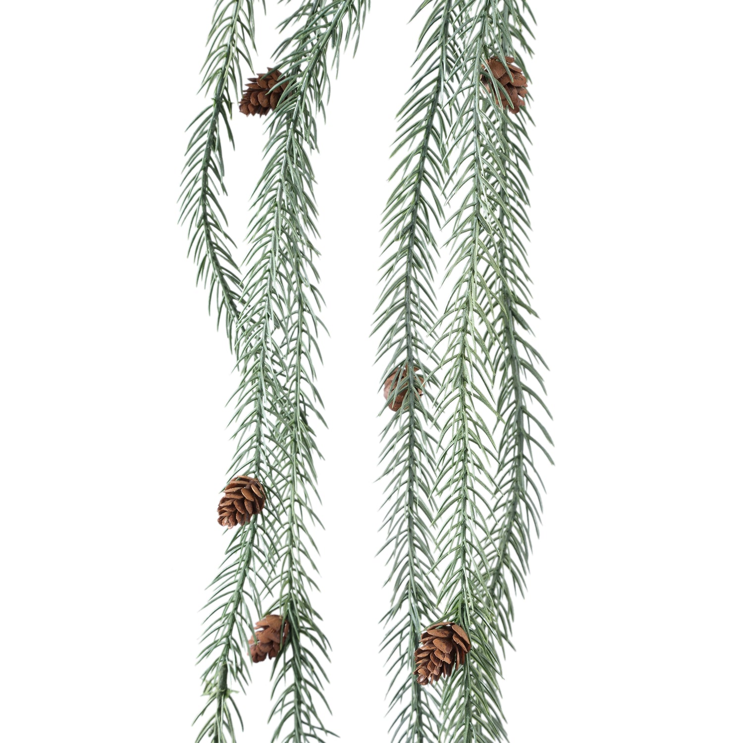 Twig Plant Kunsttak Groen Dennentakken Met Dennenappels Set Van 6 Stuks - 6 Sets 155x125x17 cm