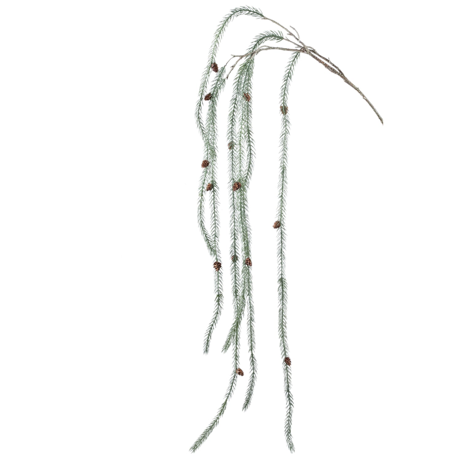 Twig Plant Kunsttak Groen Dennentakken Met Dennenappels Set Van 6 Stuks - 6 Sets 155x125x17 cm