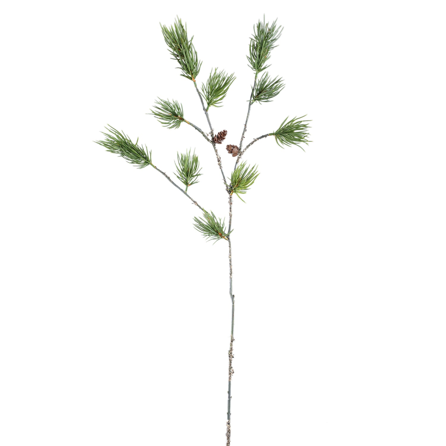 Twig Plant Groene Dennen Spray Met Dennenappels - Set van 12 95x43x32 cm