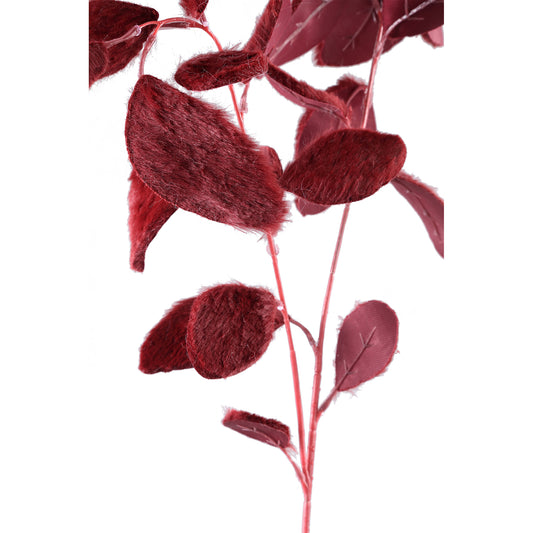 Leaves Plant Rood Stof Eucalyptus Spray - Set van 12 80x44x30 cm