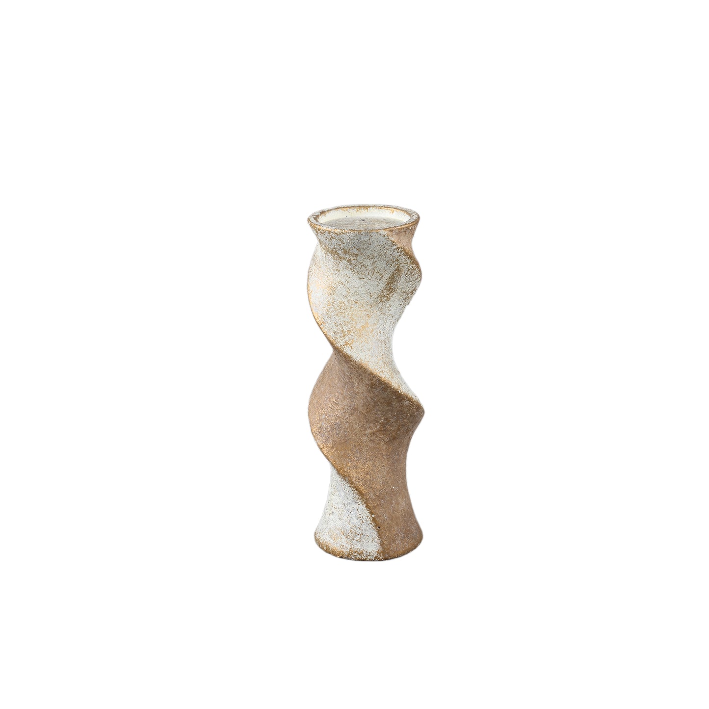 Bryah Bruin En Goud Cement Kandelaar Twist S Set Van 8 Stuks - 8 Sets 30x10x10 cm