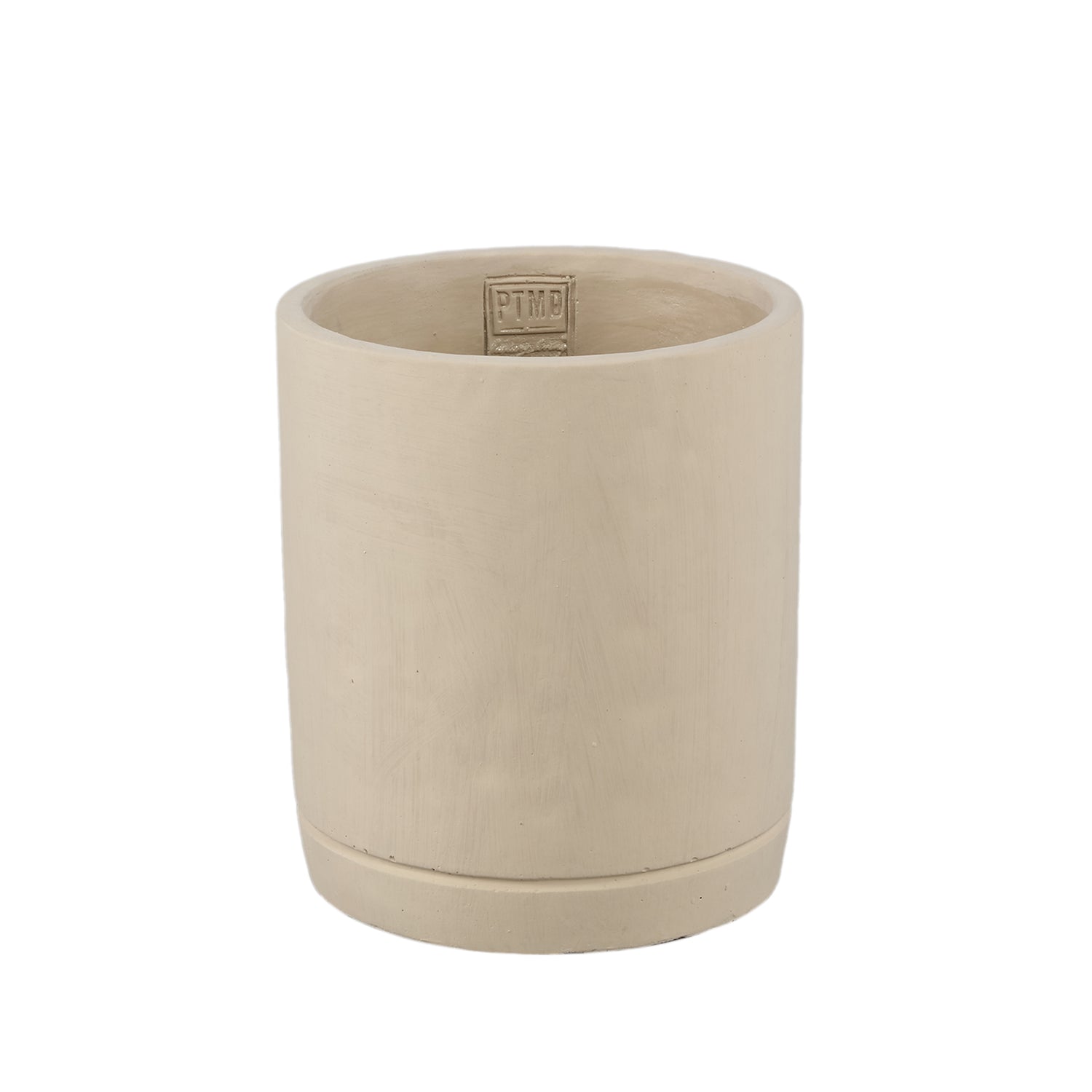 Vik Taupe Cement Cilinder Pot Rond Mat M - Set van 6 Stuks - 6 Sets 20x17x17 cm