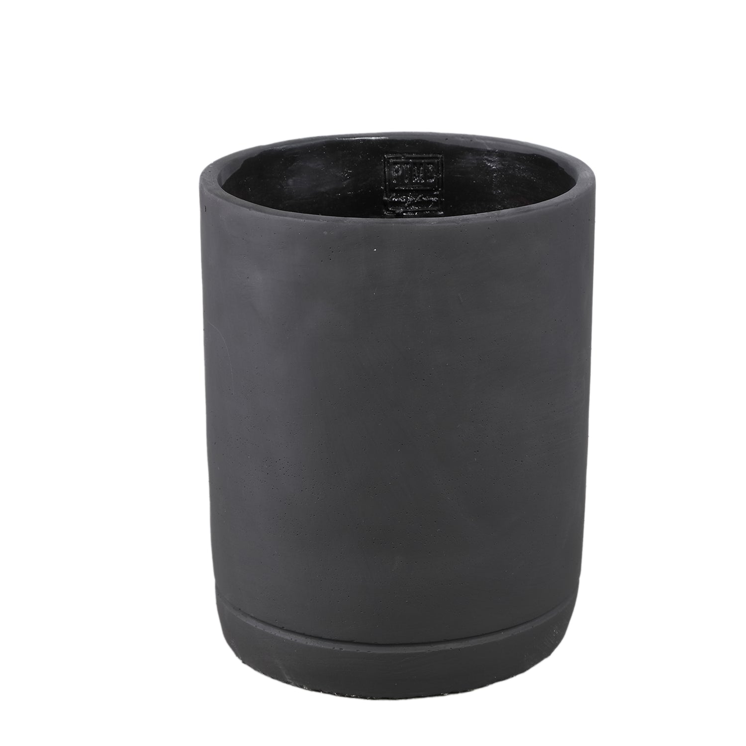Vik Paarse Dark Cement Cilindrische Pot Rond Mat Set Van 4 Stuks L - 4 Sets 25x20x20 cm