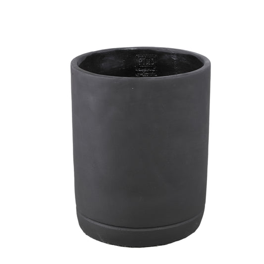 Vik Paarse Dark Cement Cilindrische Pot Rond Mat Set Van 4 Stuks L - 4 Sets 25x20x20 cm