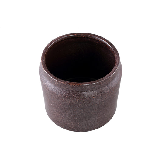 Jillanne Paarse Keramische Ronde Pot Border Set van 6 Stuks - 6 Sets 16x18.5x18.5 cm