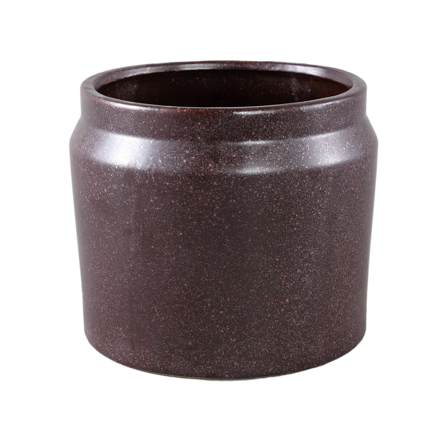 Jillanne Paarse Keramische Ronde Pot Border Set van 6 Stuks - 6 Sets 16x18.5x18.5 cm