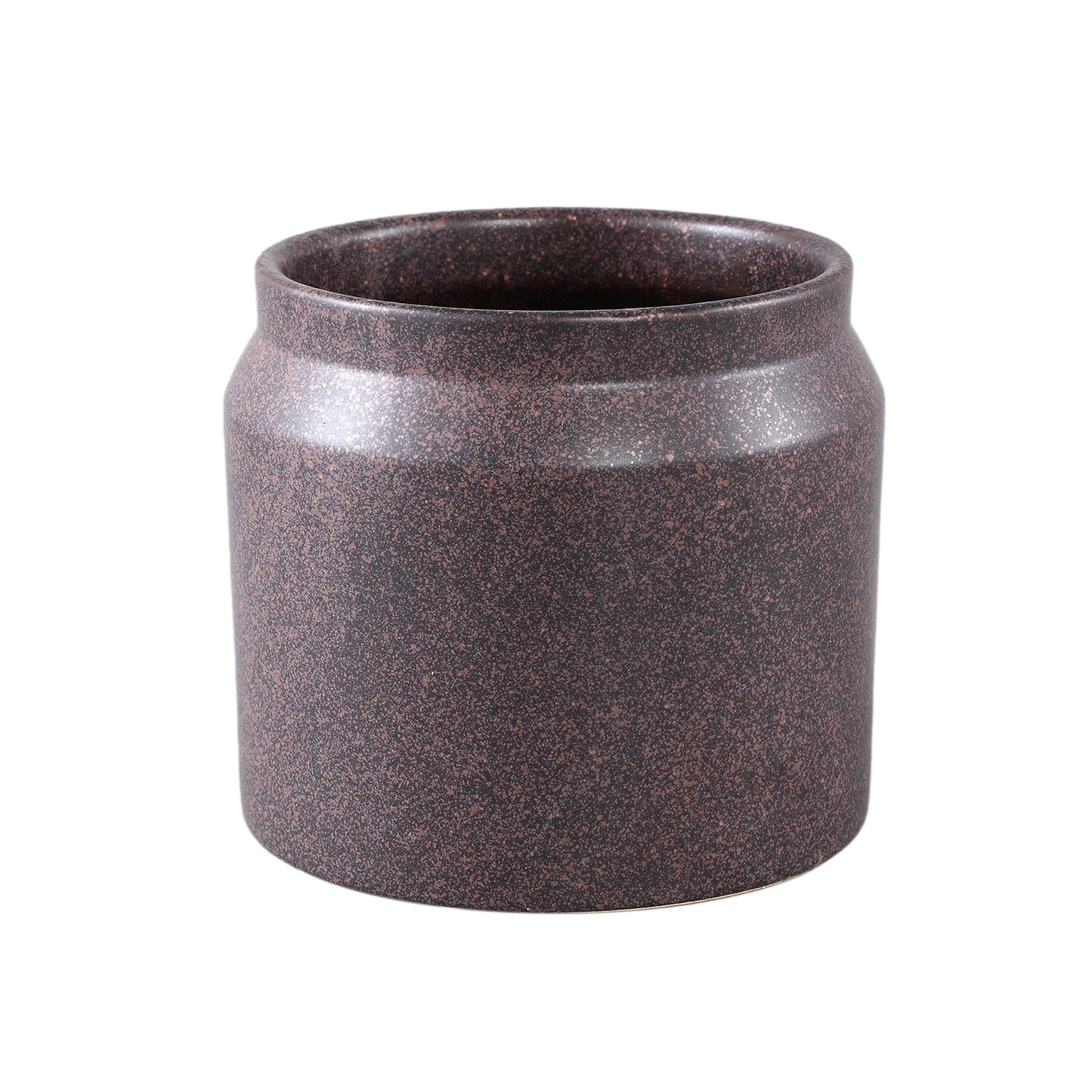 Jillanne Paarse Keramische Ronde Pot Border Set van 12 Stuks - 12 Sets 13x15x15 cm