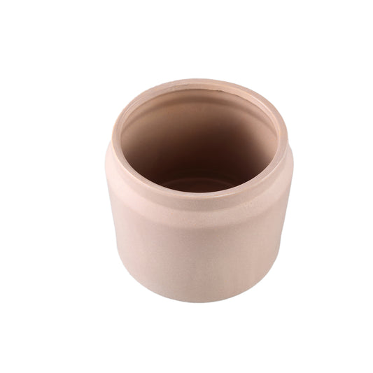 Jillanne Crème Keramische Ronde Pot Rand - Set van 6 Stuks - 6 Sets 16x18.5x18.5 cm