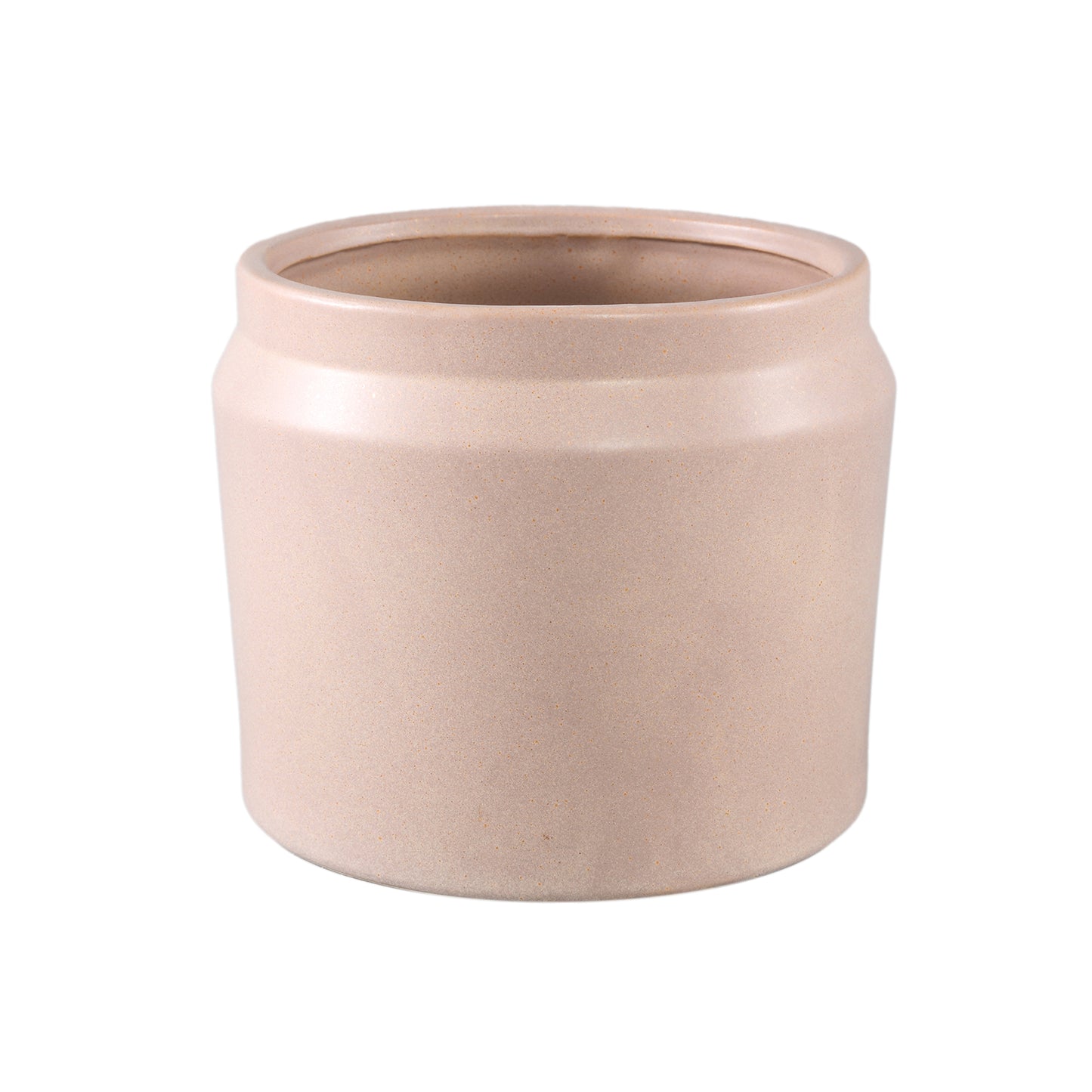 Jillanne Crème Keramische Ronde Pot Rand - Set van 6 Stuks - 6 Sets 16x18.5x18.5 cm