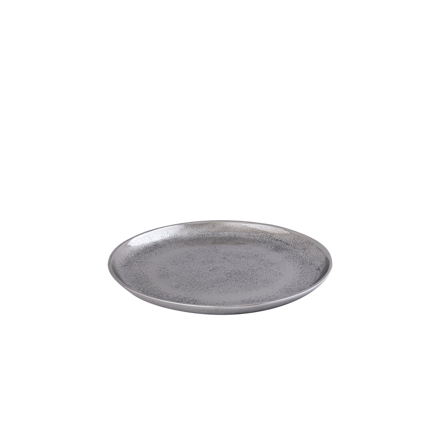 Afta Zilveren Gietaluminium Schaal Rond Set van 2 - 2 Sets 2.5x30x30 cm