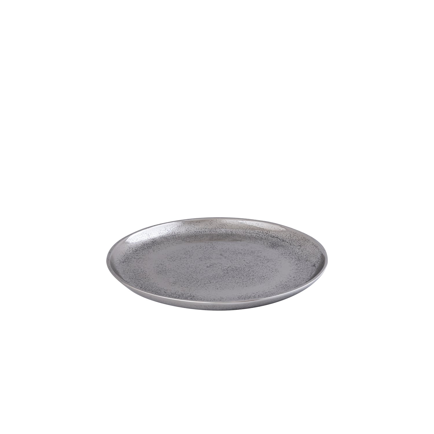 Afta Zilveren Gietaluminium Schaal Rond Set van 2 - 2 Sets 2.5x30x30 cm