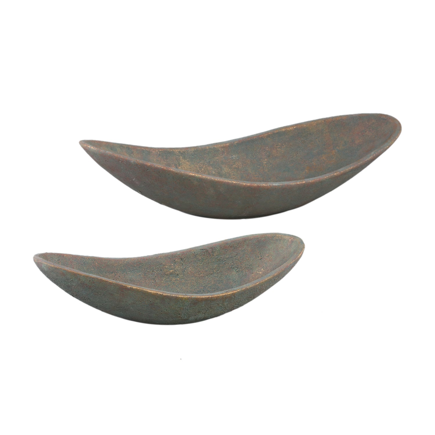 Dawer Grijze Cement Schaal Organische Vorm S Set van 6 Stuks 11x40x16 cm
