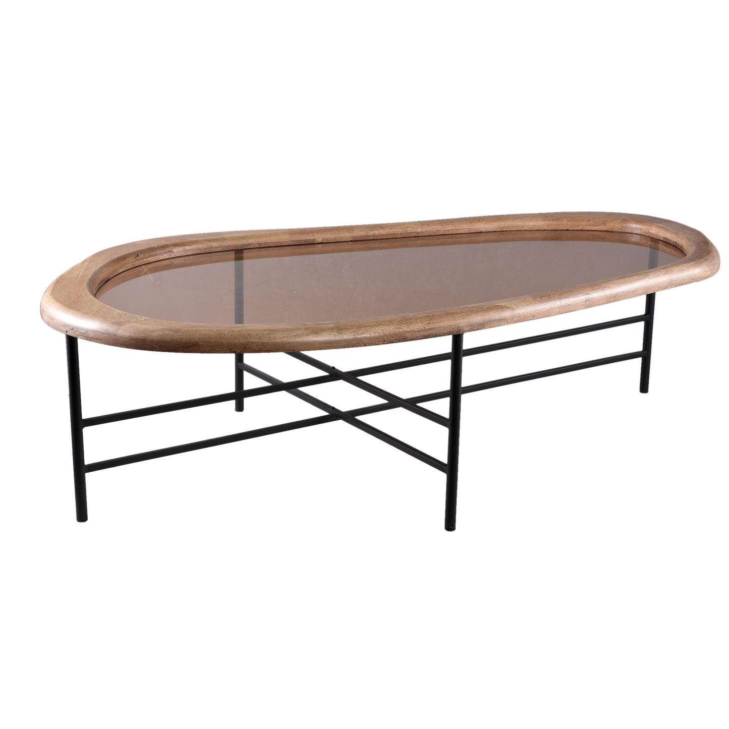 Neelix Natuurlijke Rubberhout Biologische Koffietafel L 33x120x69 cm