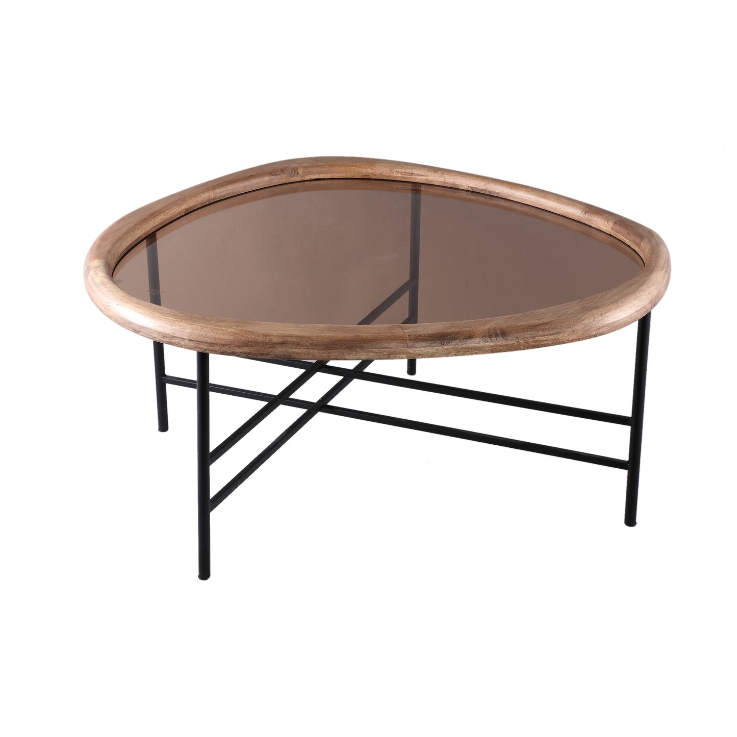 Neelix Natuurlijke Rubberhout Organische Koffietafel M 38x76x81 cm