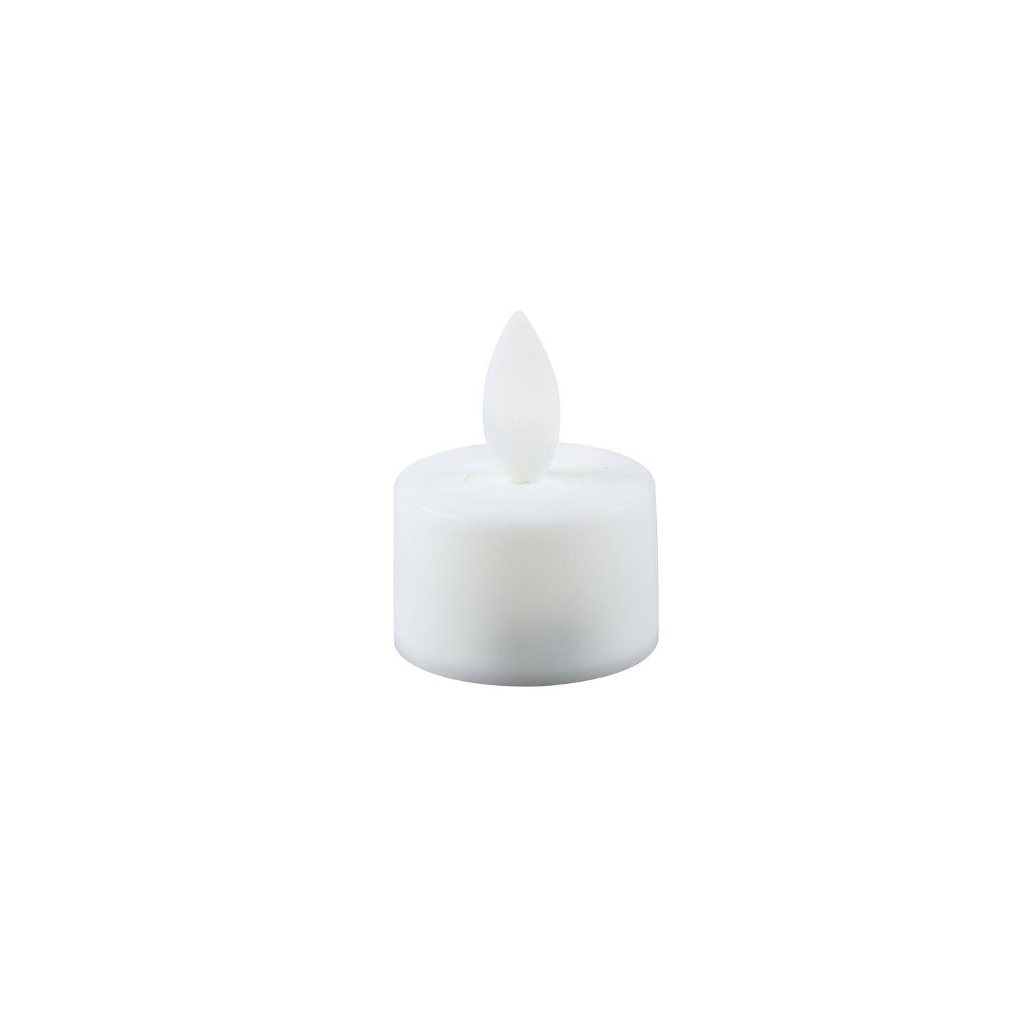 LED Theelichtkaars Rustiek Wit Vaste Vlam Set van 6 Stuks - 6 Sets 4.5x3.5x3.5 cm