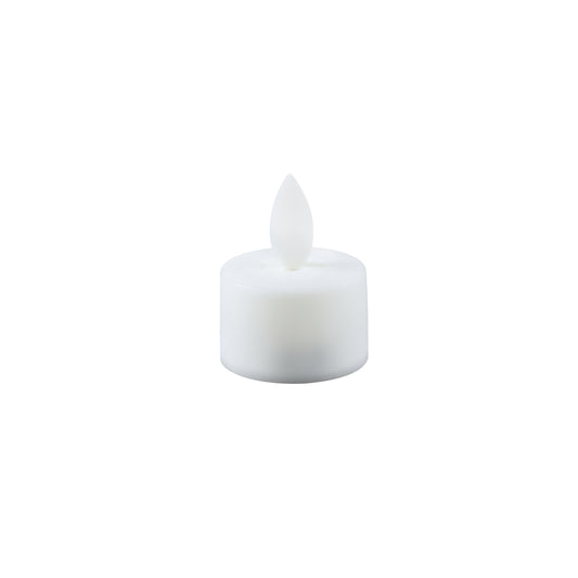 LED Theelichtkaars Rustiek Wit Vaste Vlam Set van 6 Stuks - 6 Sets 4.5x3.5x3.5 cm