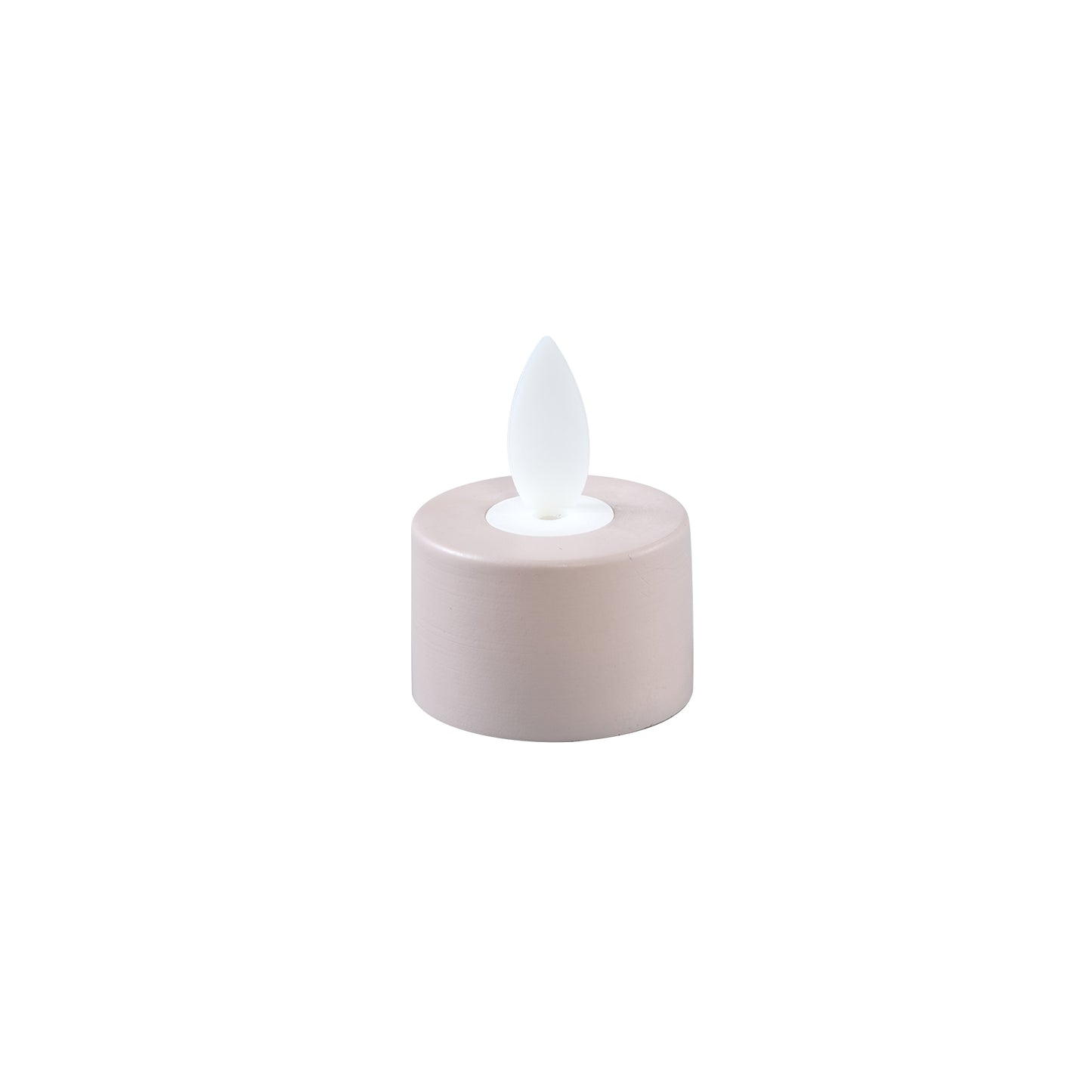 LED Theelichtkaars Rustiek Beige Set van 6 Stuks - 6 Sets 4.5x3.5x3.5 cm