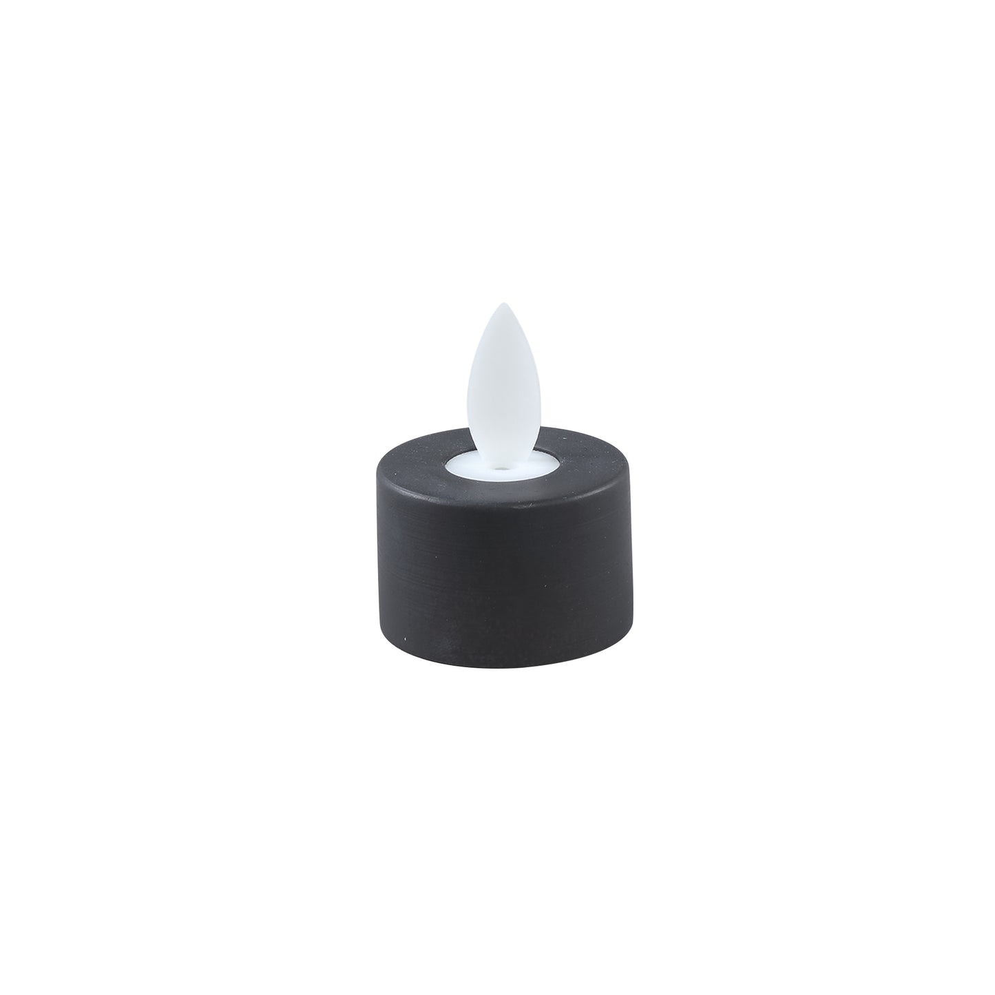LED Theelicht Kaars Rustiek Grijs Vaste Vlam Set van 6 Stuks - 6 Sets 4.5x3.5x3.5 cm