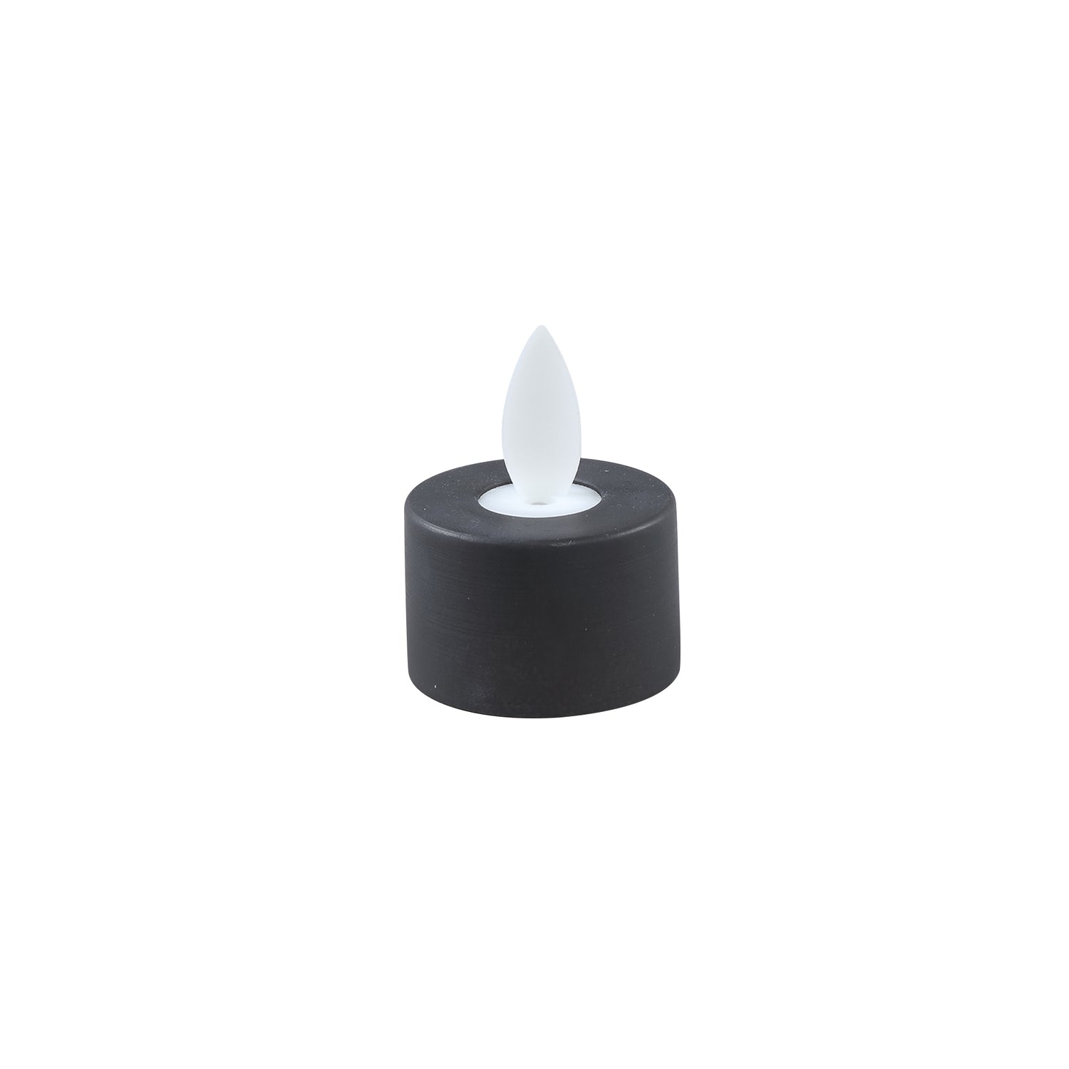 LED Theelicht Kaars Rustiek Grijs Vaste Vlam Set van 6 Stuks - 6 Sets 4.5x3.5x3.5 cm