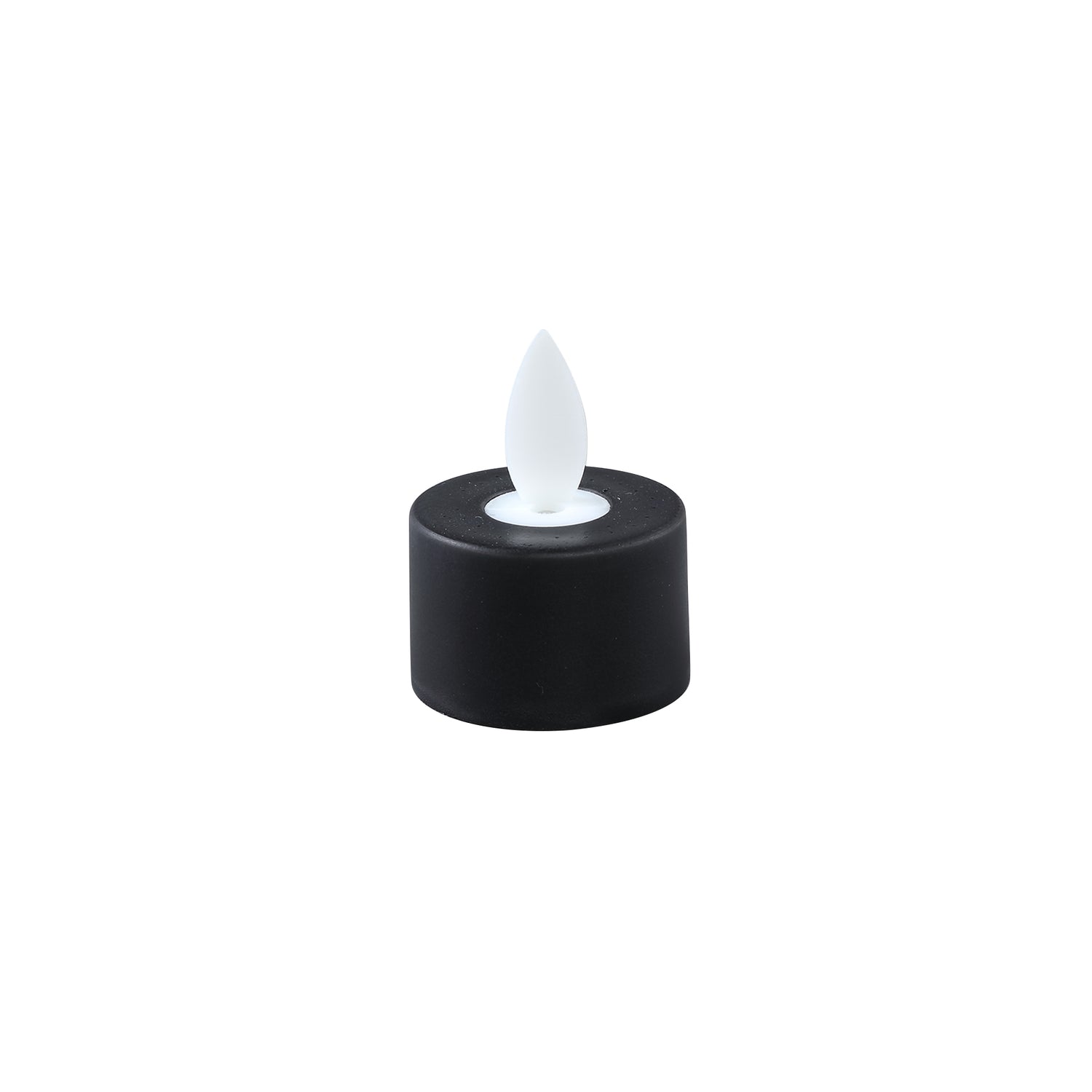 LED Theelicht Kaars Rustiek Zwart Vaste Vlam Set van 6 Stuks - 6 Sets 4.5x3.5x3.5 cm