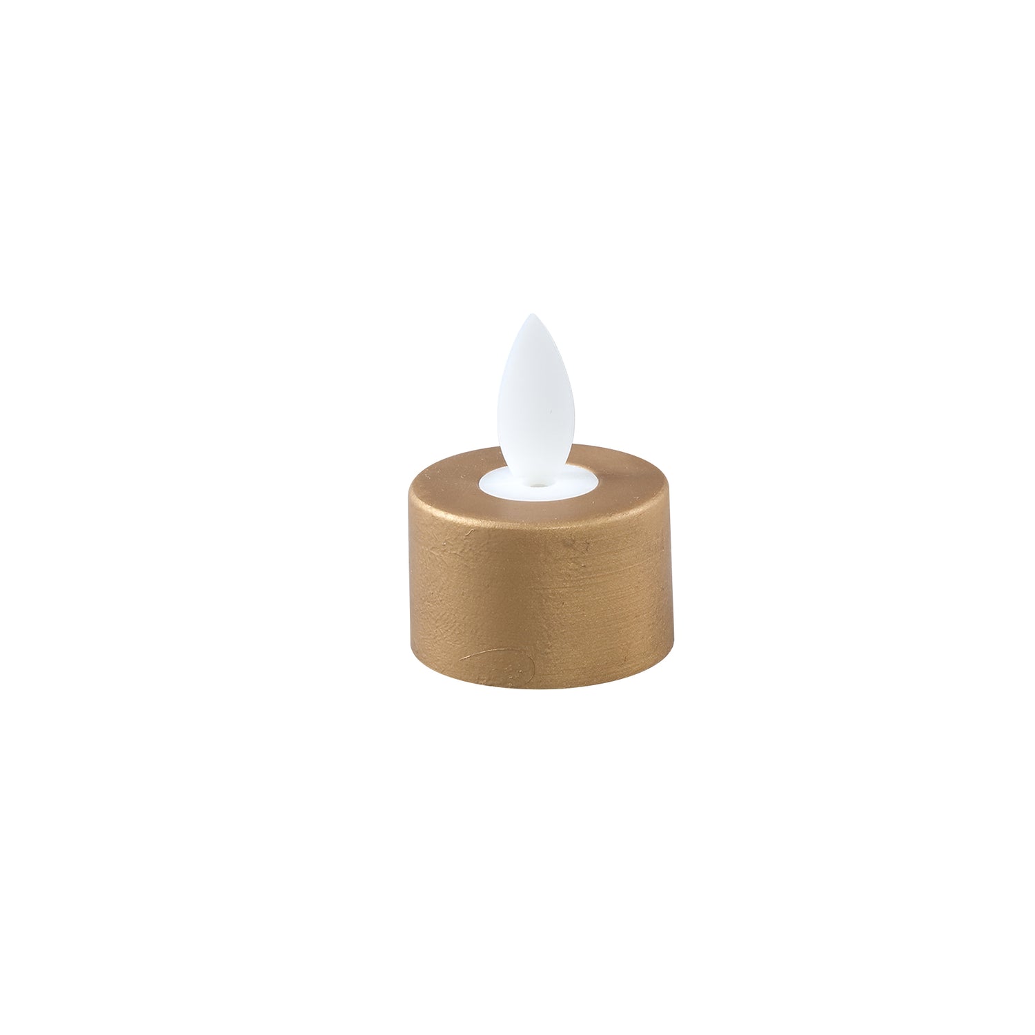 LED Theelicht Kaars Rustiek Goud Vast Vlameffect Set van 6 Stuks - 6 Sets 4.5x3.5x3.5 cm