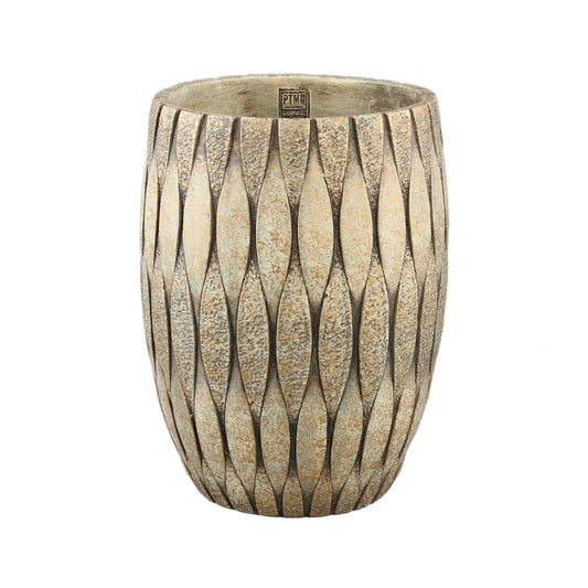 Joedi Taupe Cement Pot Mixed Structure Round Big S