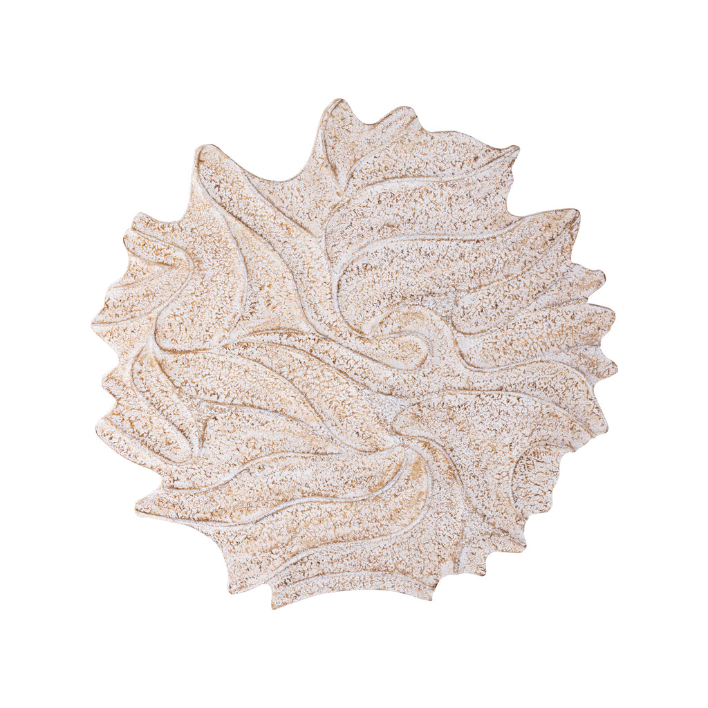 Ceanna Crème MDF Wandpaneel Golvend Rond S 90x90x2.5 cm