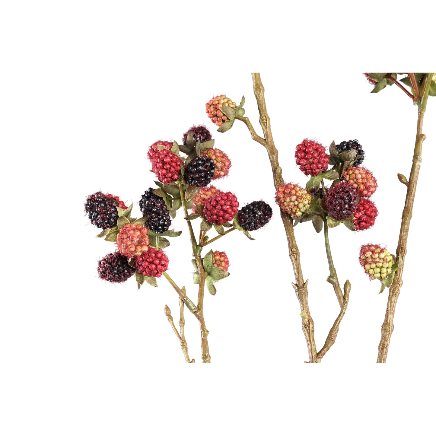 Twig Plant Rood En Paars Moerbeibessen Spray - Set Van 6 Stuks - 6 Sets 107x66x36 cm
