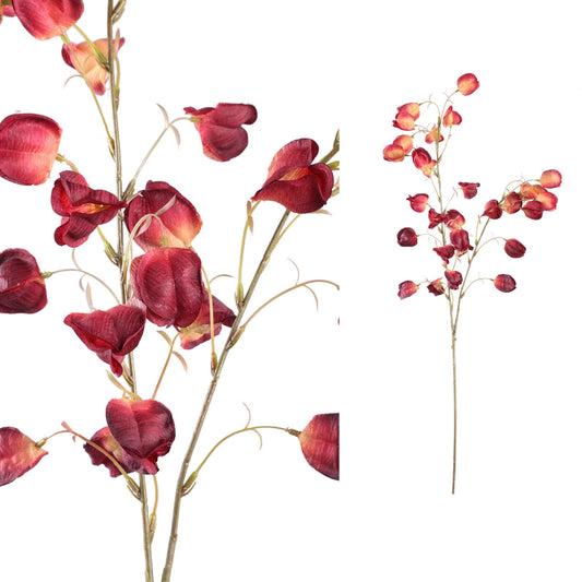 Twig Plant Rood En Oranje Lantaarn Spray - Set van 12 96x47x20 cm