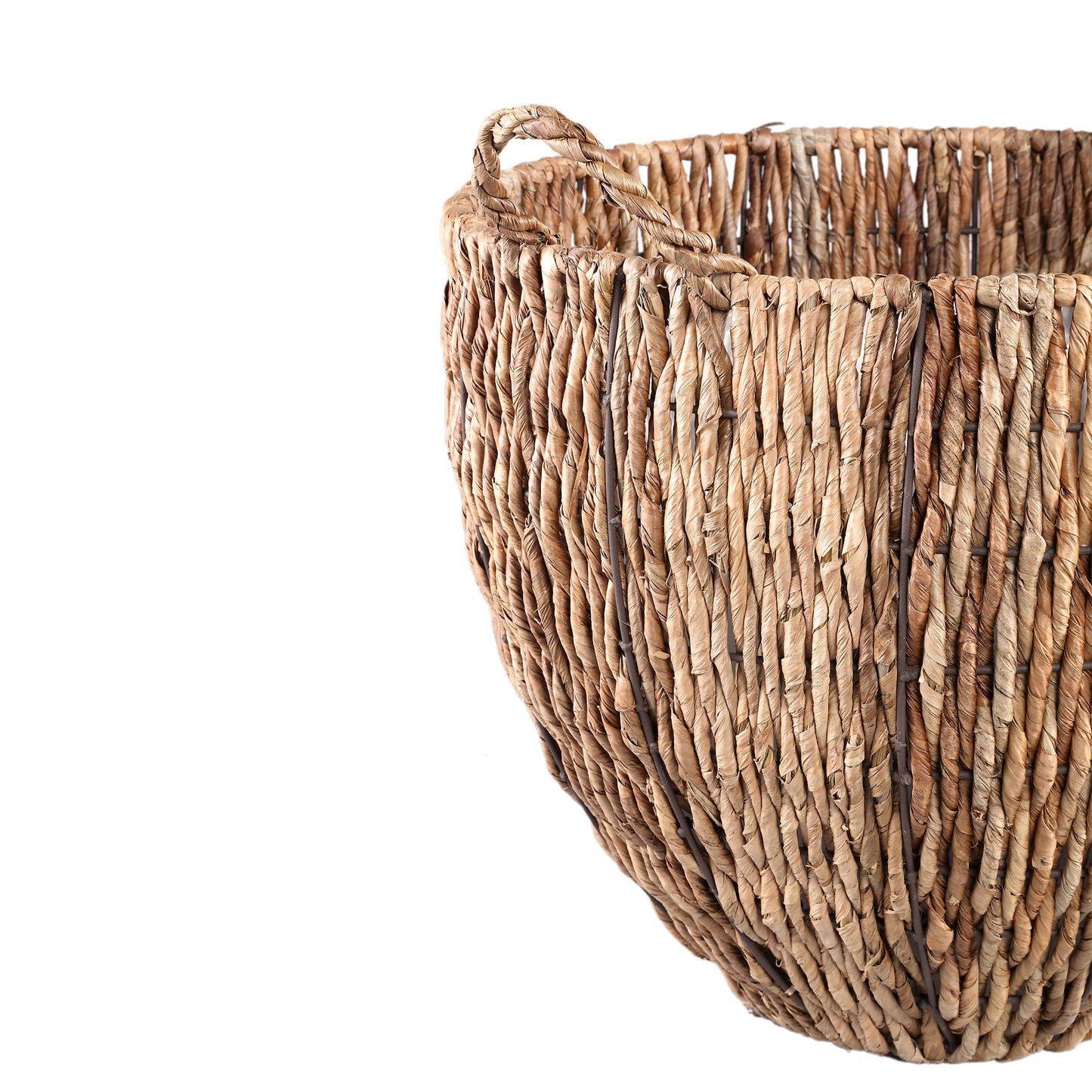 Alfan Brown Bamboo Basket Round SV2 L