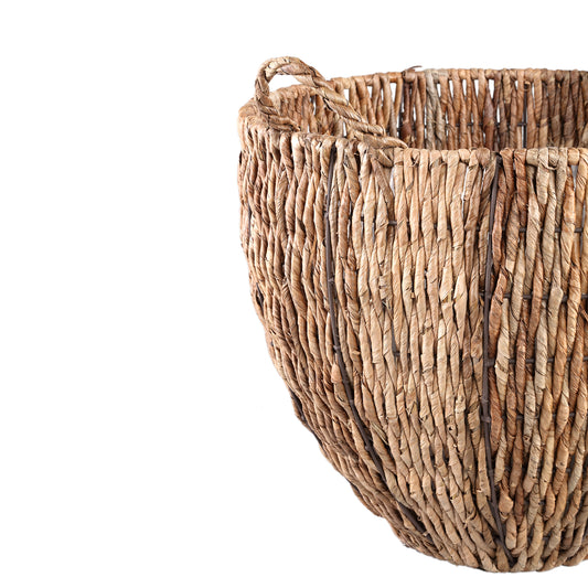 Alfan Brown Bamboo Basket Round SV2 L