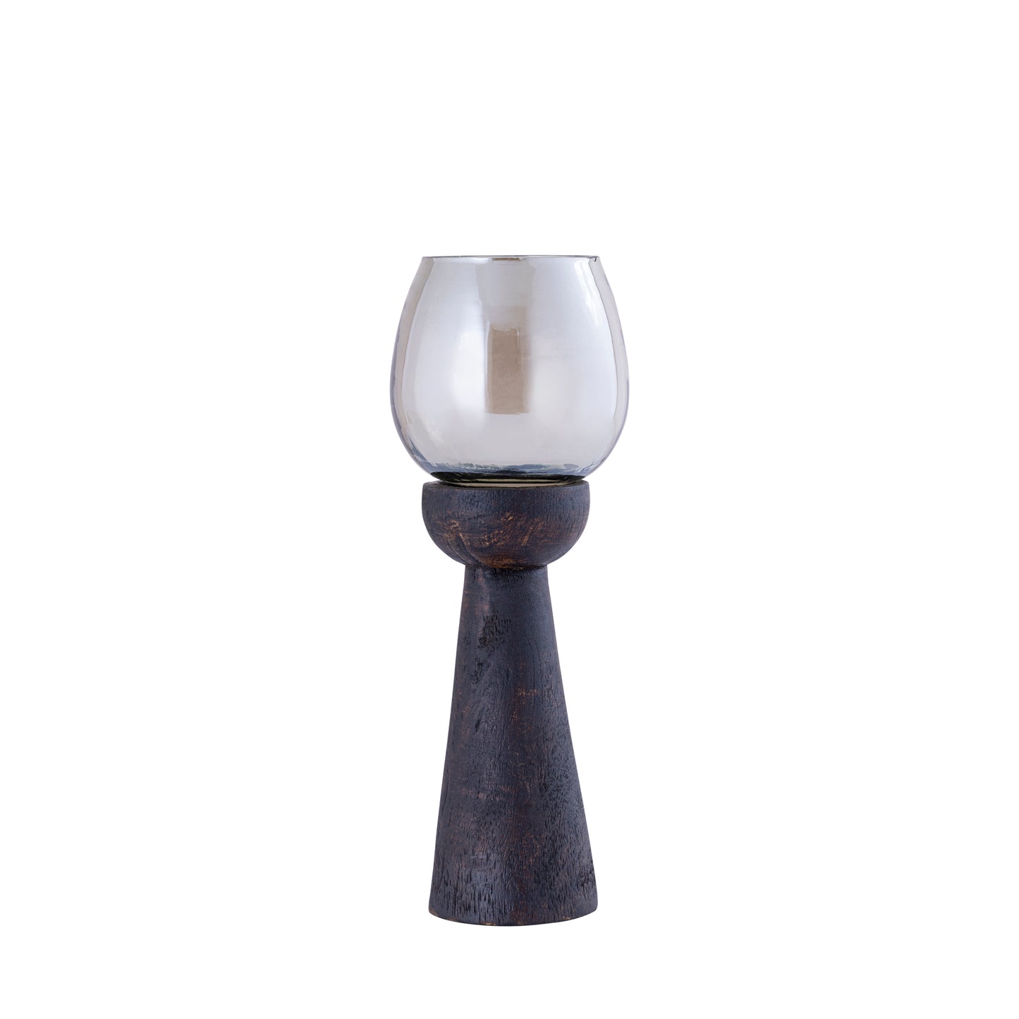 Qez Bruin Mangohout Windlicht Set van 4 Stuks - 4 Sets 24x7.5x7.5 cm