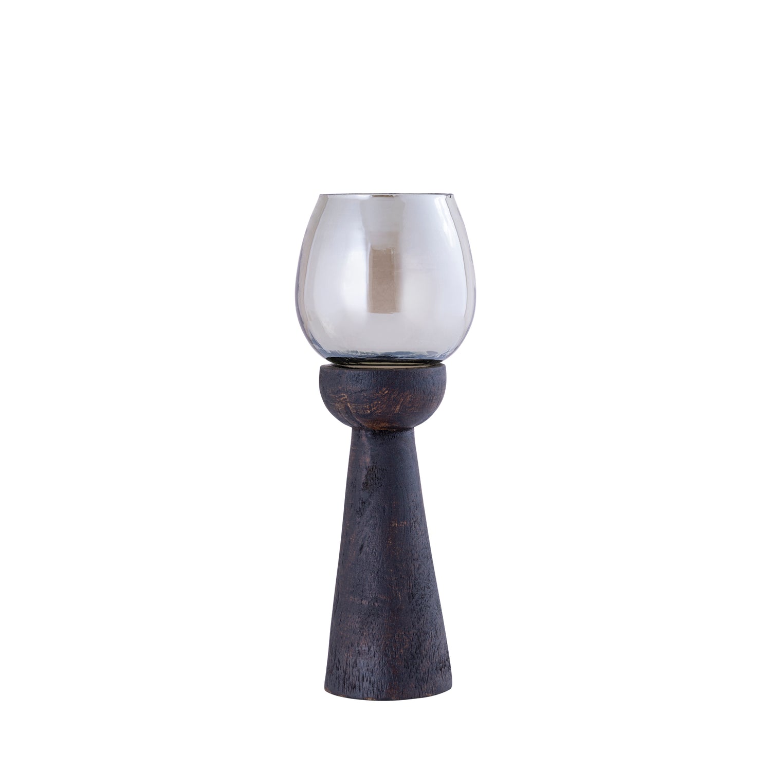 Qez Bruin Mangohout Windlicht Set van 4 Stuks - 4 Sets 24x7.5x7.5 cm