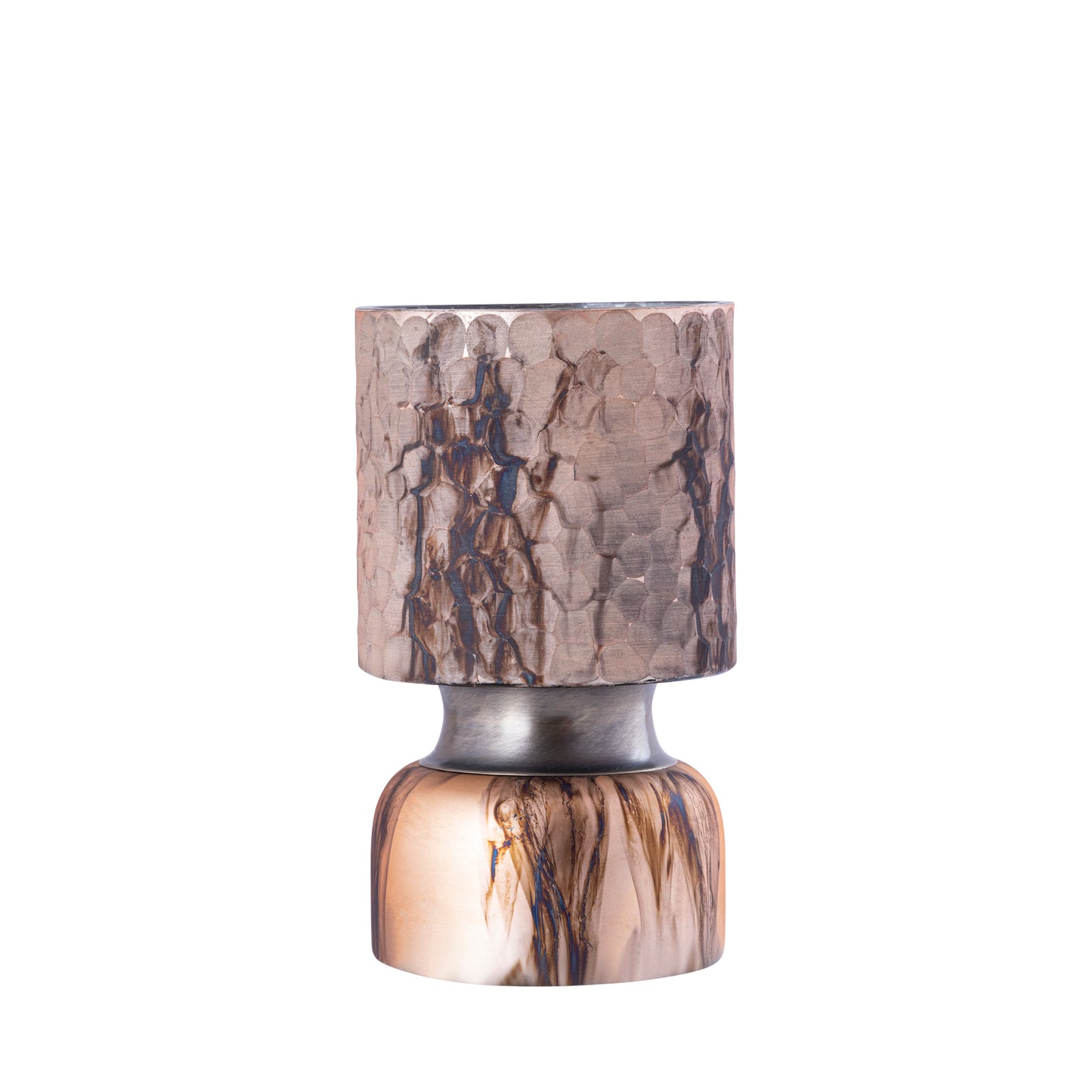 Belinsu Koper Glas Windlicht Etched Rond - Set van 6 Stuks - 6 Sets 20x12x12 cm