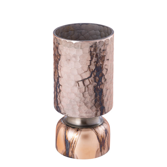 Belinsu Koper Glas Windlicht Ets Rond Set van 4 Stuks - 4 Sets 25x12x12 cm