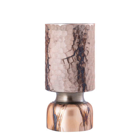 Belinsu Koper Glas Windlicht Ets Rond Set van 4 Stuks - 4 Sets 25x12x12 cm