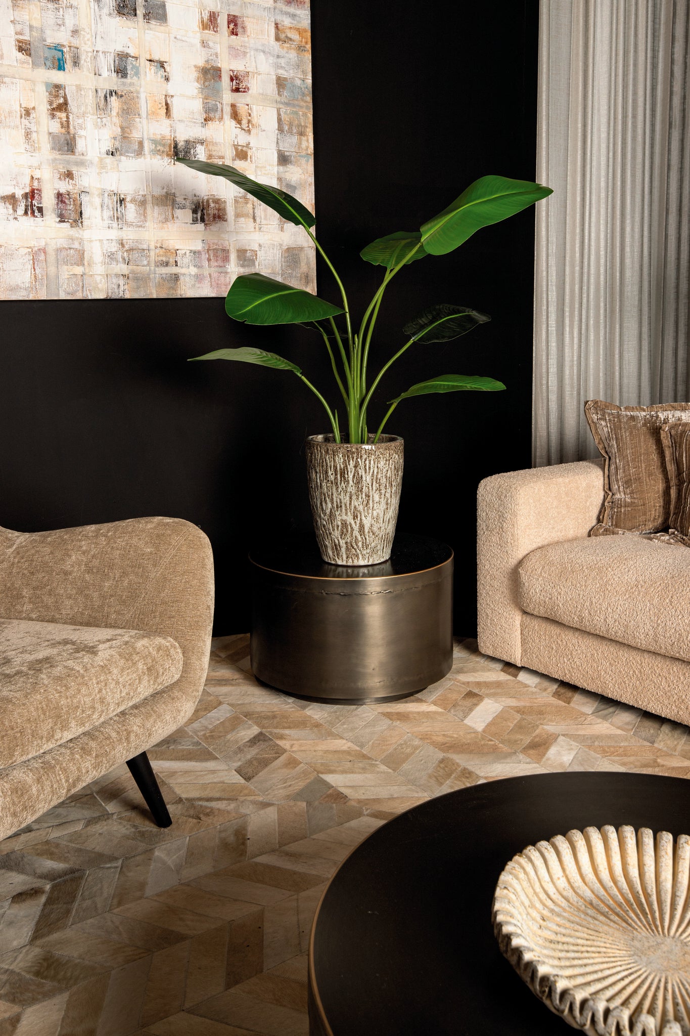 Leaves Plant Groene Strelitzia In Pot Set Van 2 Stuks 117x77x56 cm