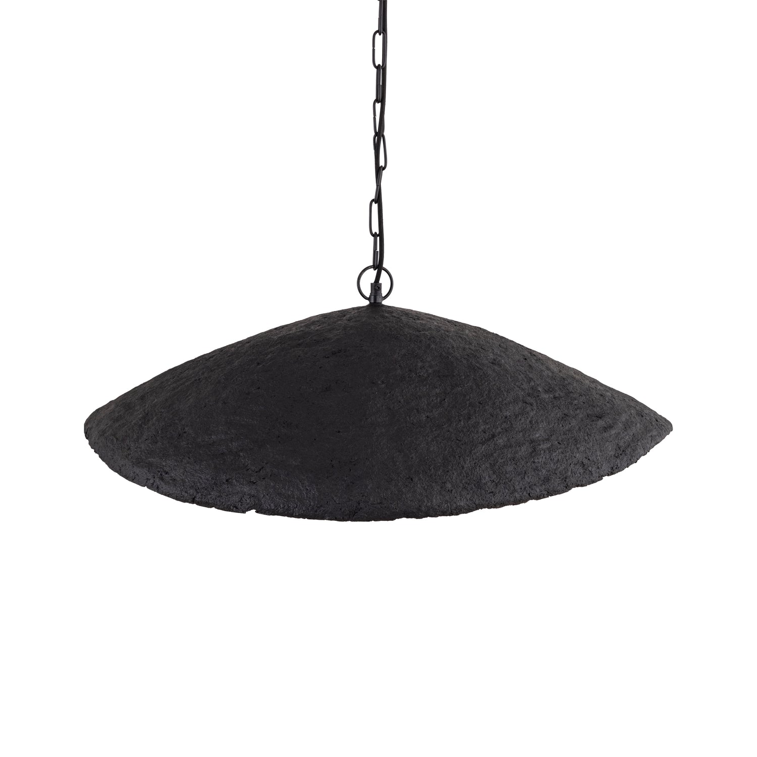 Majid Zwarte Papieren Mache Golflamp Met Gouden Binnenzijde 23x71x53 cm