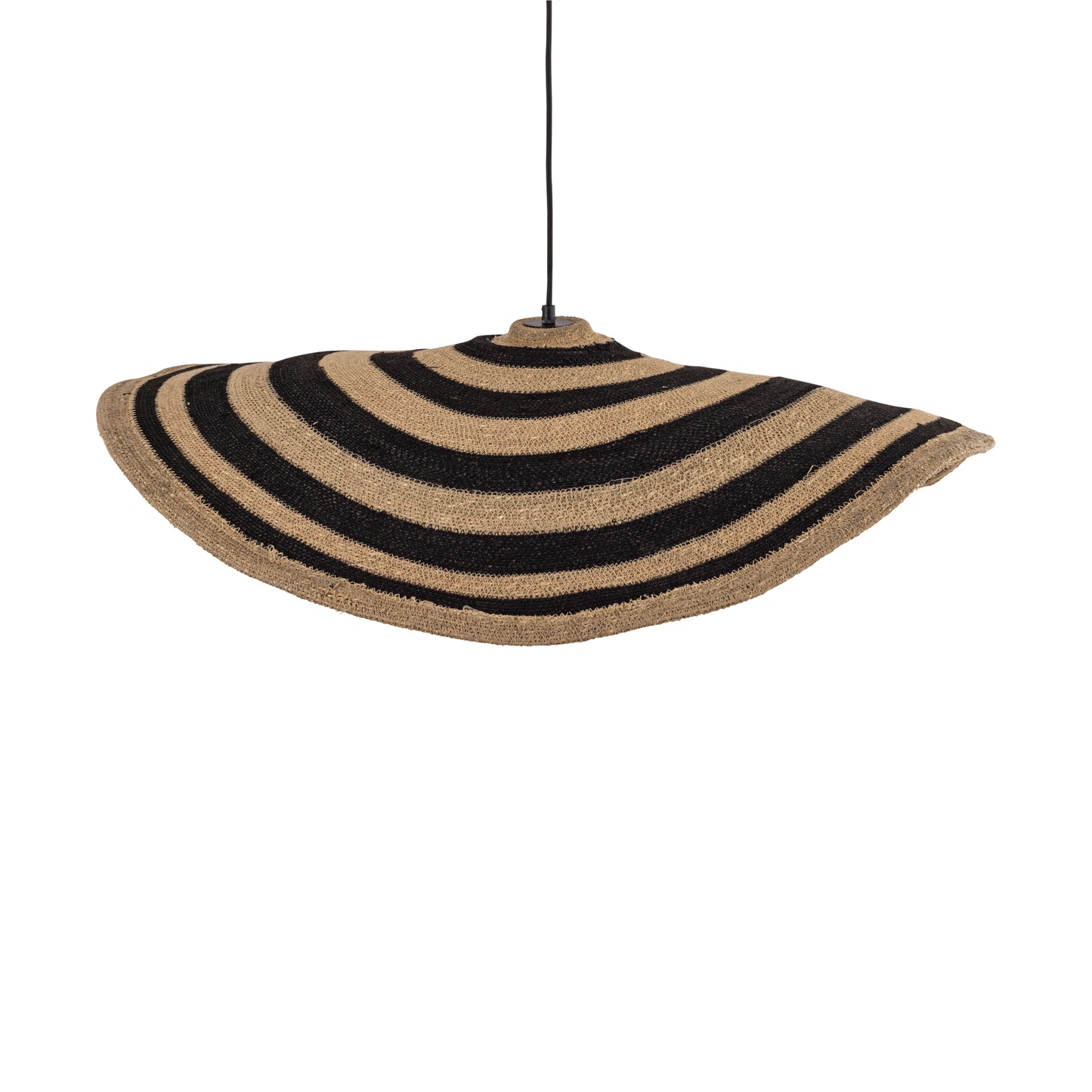 Loulou Natural Seagrass Wavy Hanging Lamp L