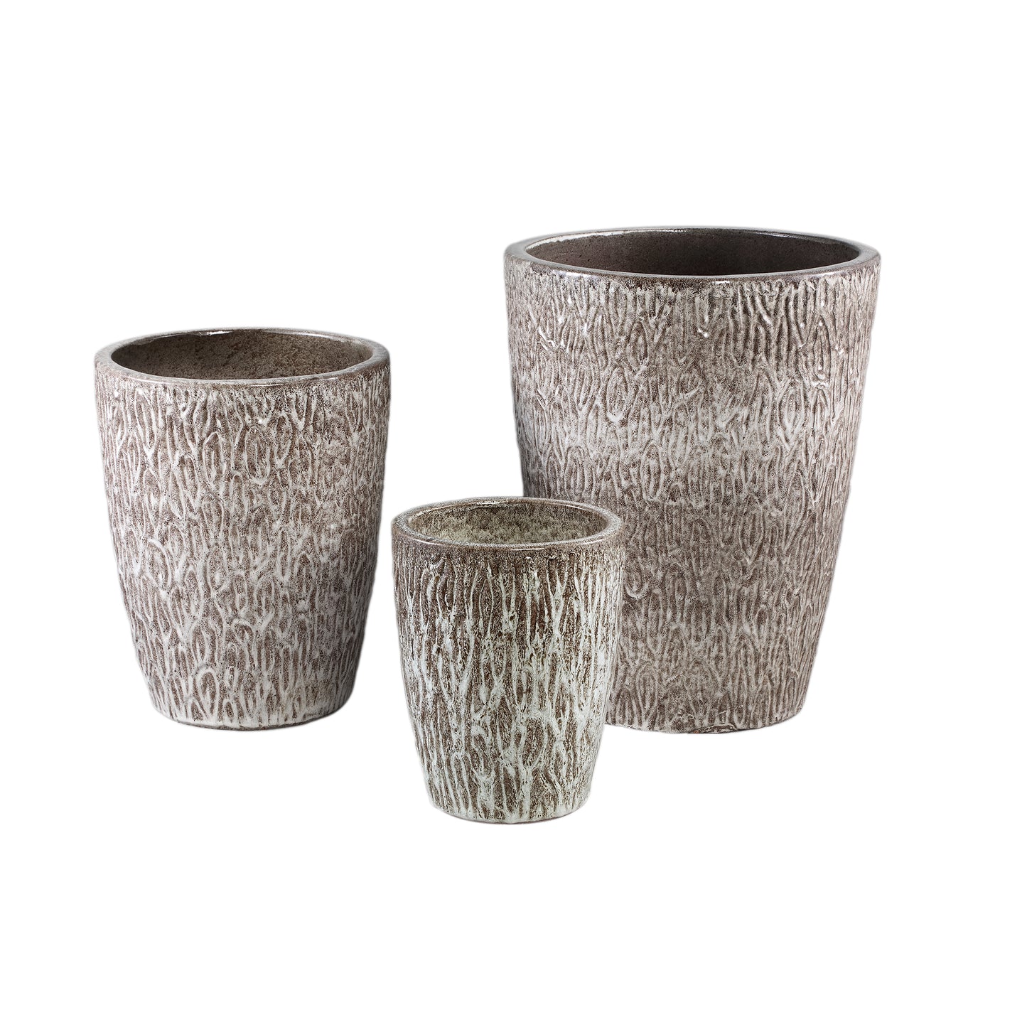 Ayli Bruine Geglazuurde Keramische Pot Hoog Rond 58x45x45 cm