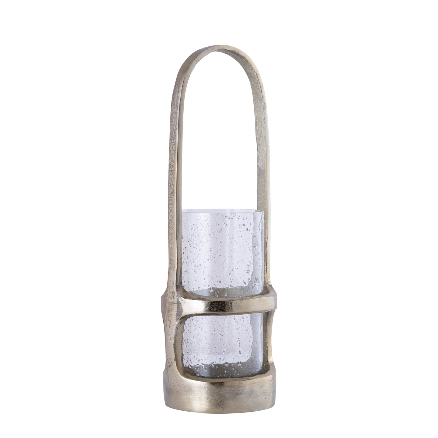 Rahana Gouden Gegoten Aluminium Lantaarn Hoog L 49x15x15 cm