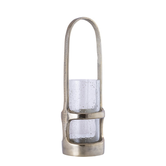 Rahana Gouden Gegoten Aluminium Lantaarn Hoog L 49x15x15 cm