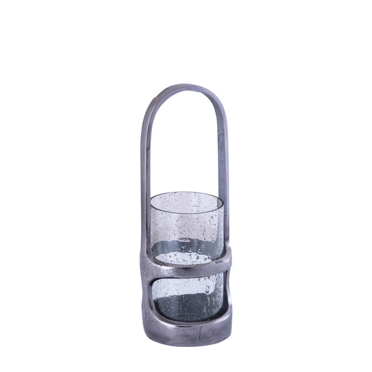 Rahana Zwarte Gegoten Aluminium Lantaarn Hoog S 40x14x14 cm