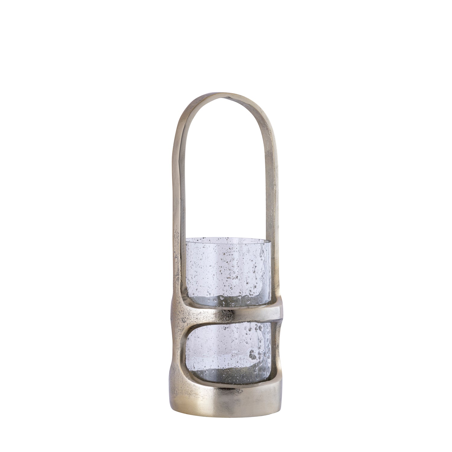 Rahana Gouden Gegoten Aluminium Lantaarn Hoog S 40x14x14 cm