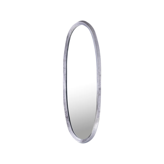 Limera Nickel Aluminium Ovale Spiegel Met Onregelmatige Rand S 120x50x3.5 cm