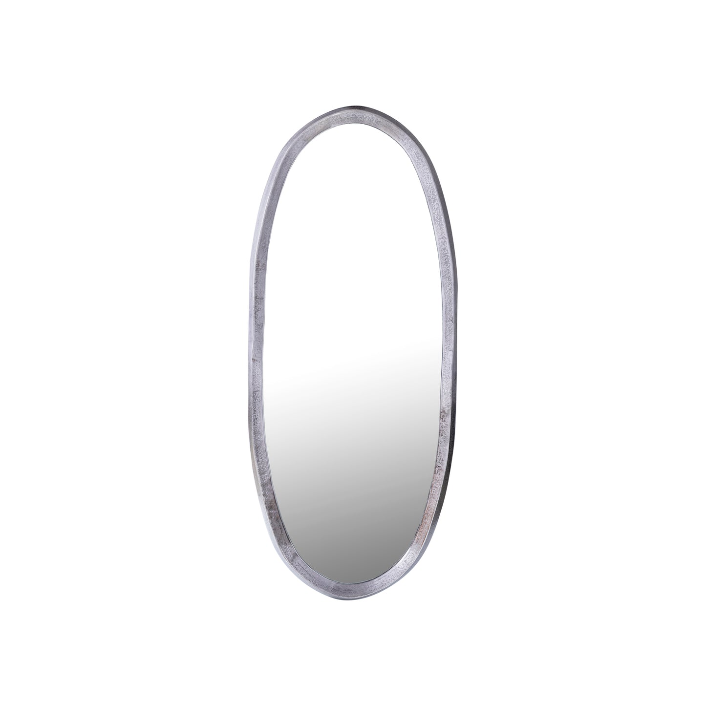 Limera Nickel Aluminium Ovale Spiegel Met Onregelmatige Rand S 120x50x3.5 cm