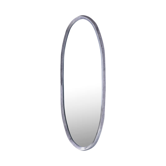 Limera Nikkel Aluminium Ovale Spiegel Met Onregelmatige Rand M 150x60x3.5 cm