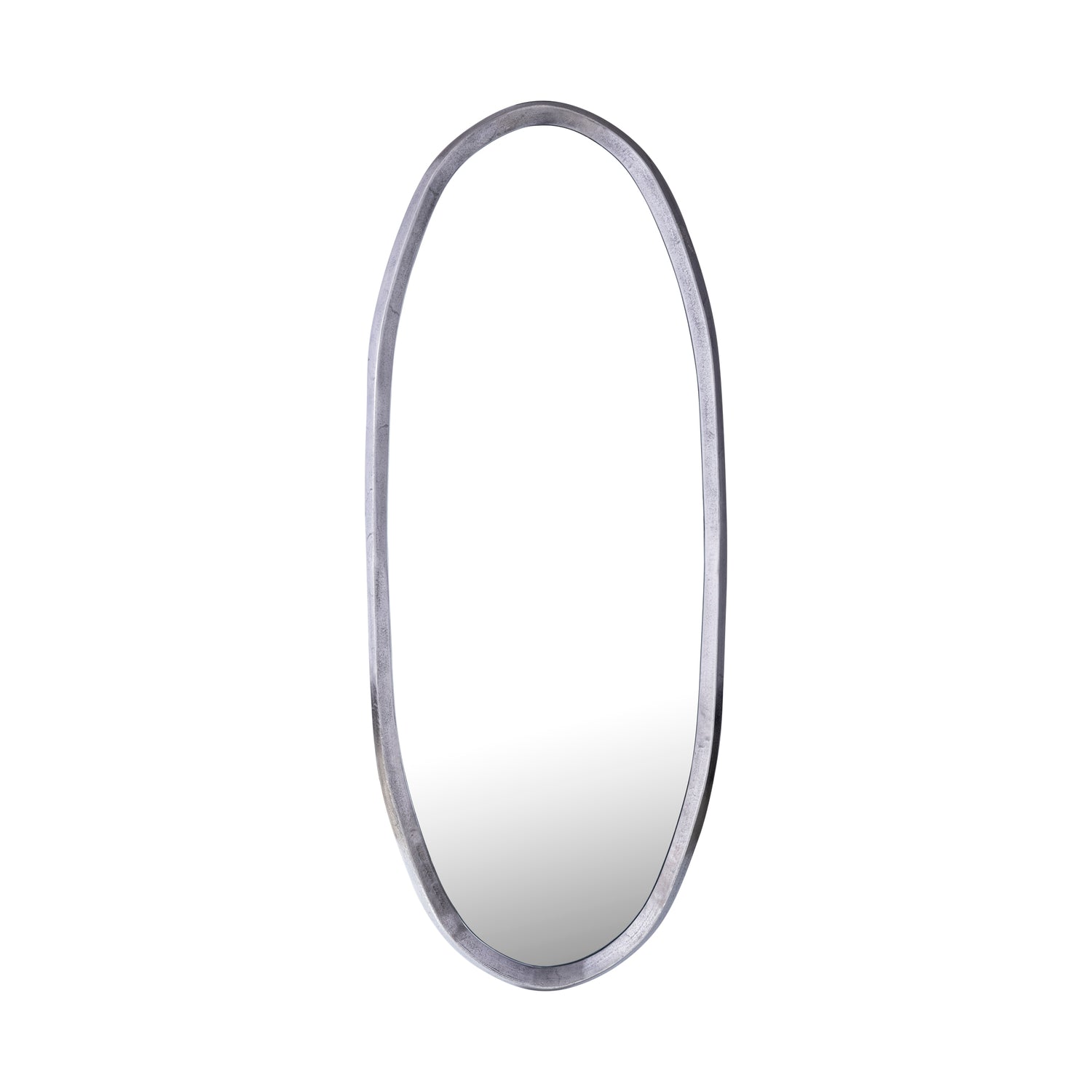 Limera Nikkel Aluminium Ovale Spiegel Met Onregelmatige Rand M 150x60x3.5 cm