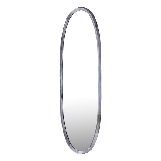 Limera Nikkel Aluminium Ovale Spiegel Met Onregelmatige Rand L 178x61x3.5 cm