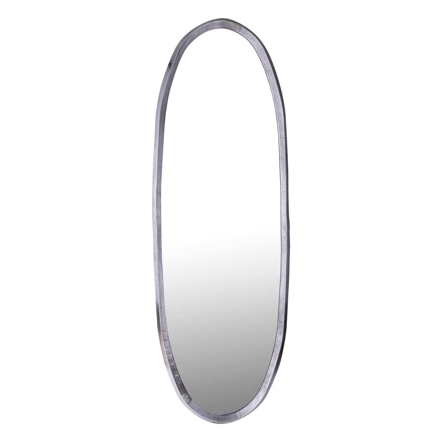 Limera Nikkel Aluminium Ovale Spiegel Met Onregelmatige Rand L 178x61x3.5 cm